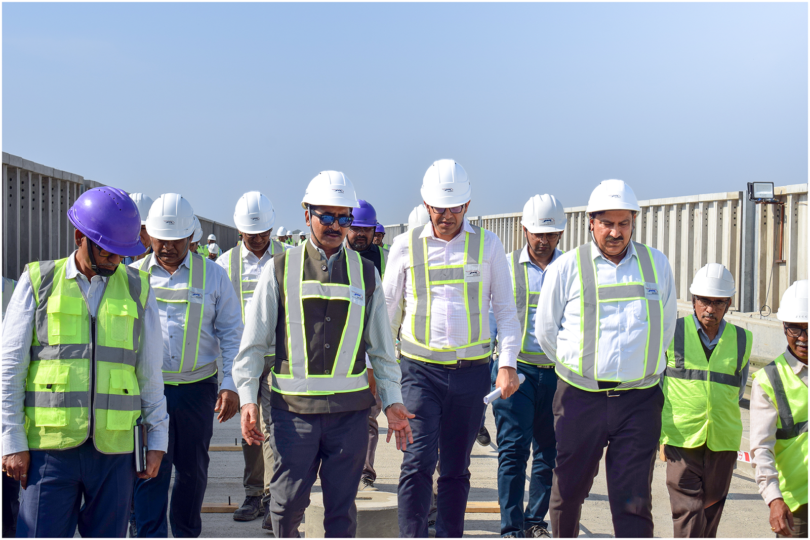 Shri Vivek Kumar Gupta, MD/NHSRCL visited various construction sites in Vadodara and Anand on February 19, 2025